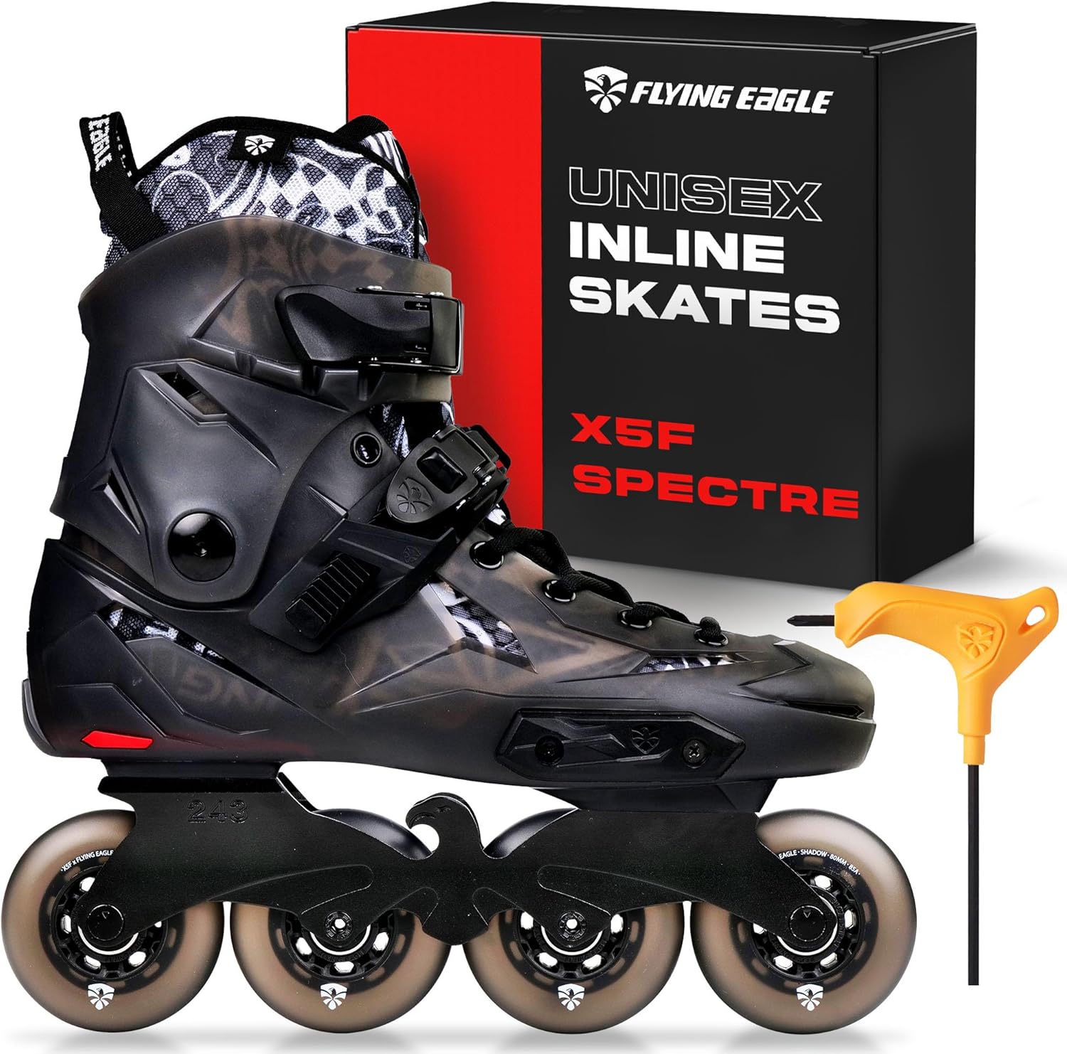 Flying Eagle X5F Spectre and X5 Shrike Pro Freeskates - Adult Inline Skates Men Professional, Adult Roller Skates Men, Urban Inline Skate, Outdoor Skating Shoes, Rollerskates Adults