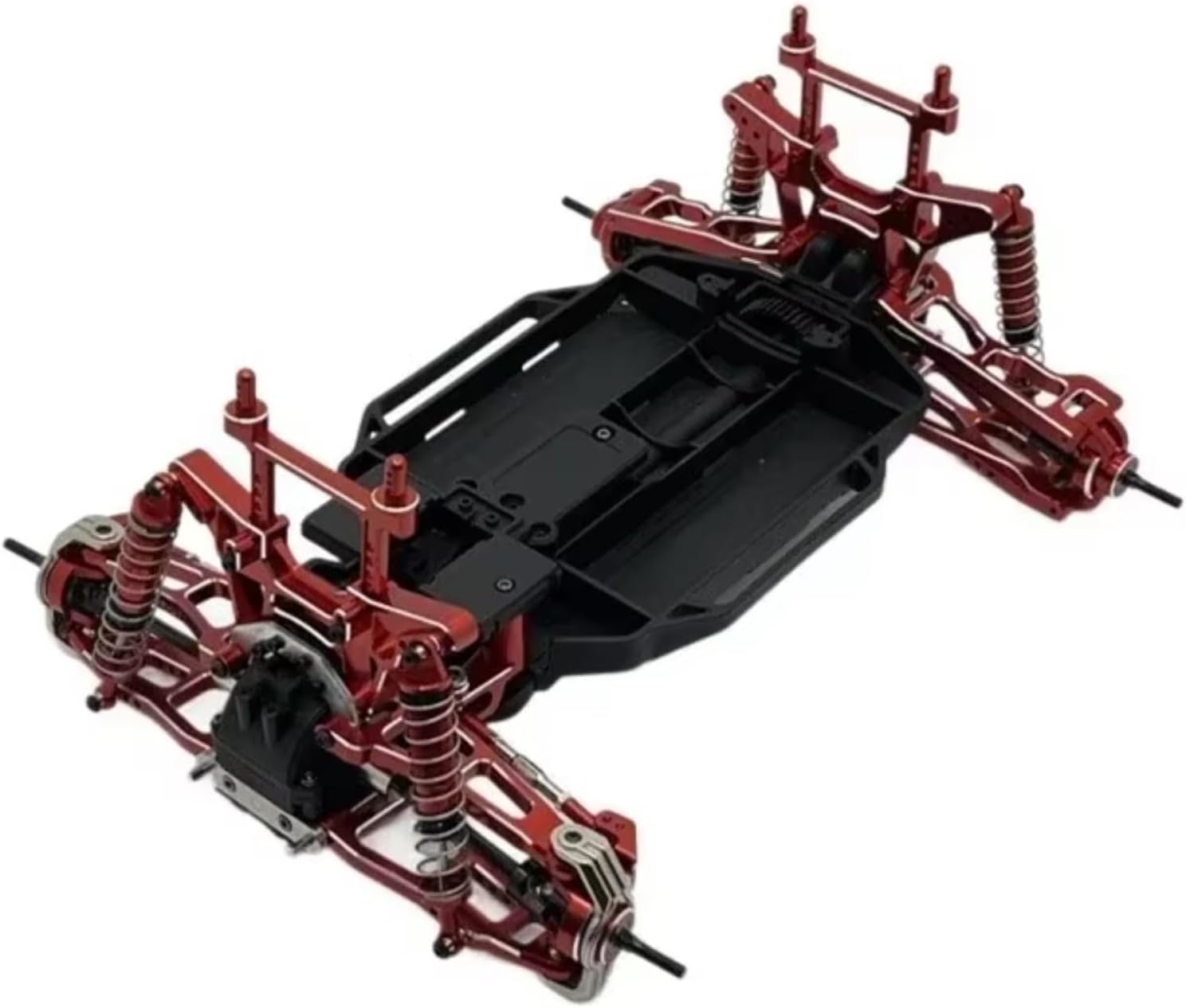 for UD1201 UD1202 Pro 1/12 Metal Steering Cup Shock Absorber Suspension Arm Shock Tower Link Kit RC Car Upgrade Parts Accessories RC Car Repair Kit(Red)