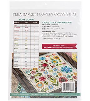 It's Sew Emma 111 x 17 Flea Market Flowers Cross Stitch Pattern