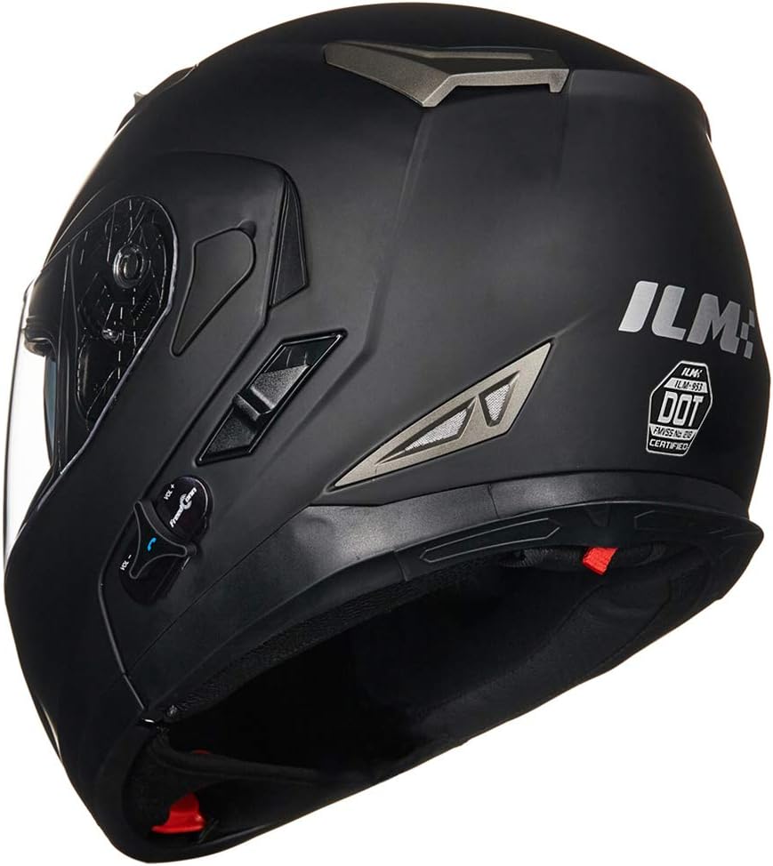 ILM Bluetooth Integrated Modular Flip up Full Face Motorcycle Helmet Sun Shield Mp3 Intercom Model 953/953 PRO