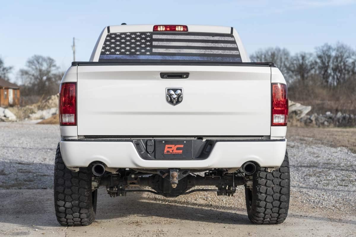 Rough Country Stainless Dual Cat-Back Exhaust for Ram 1500 (2009-2018) 4.7L & 5.7L V8 Engine - Performance Tuned, Aggressive Growl