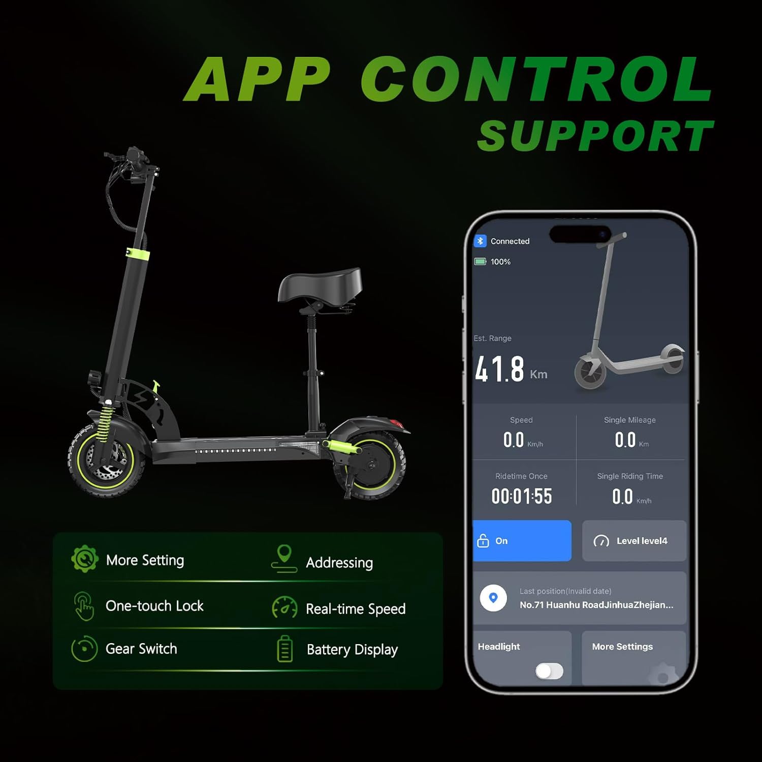 M4 Foldable Electric Scooter | 48V800W Motor | 45km/h Speed | 45km Range | 10