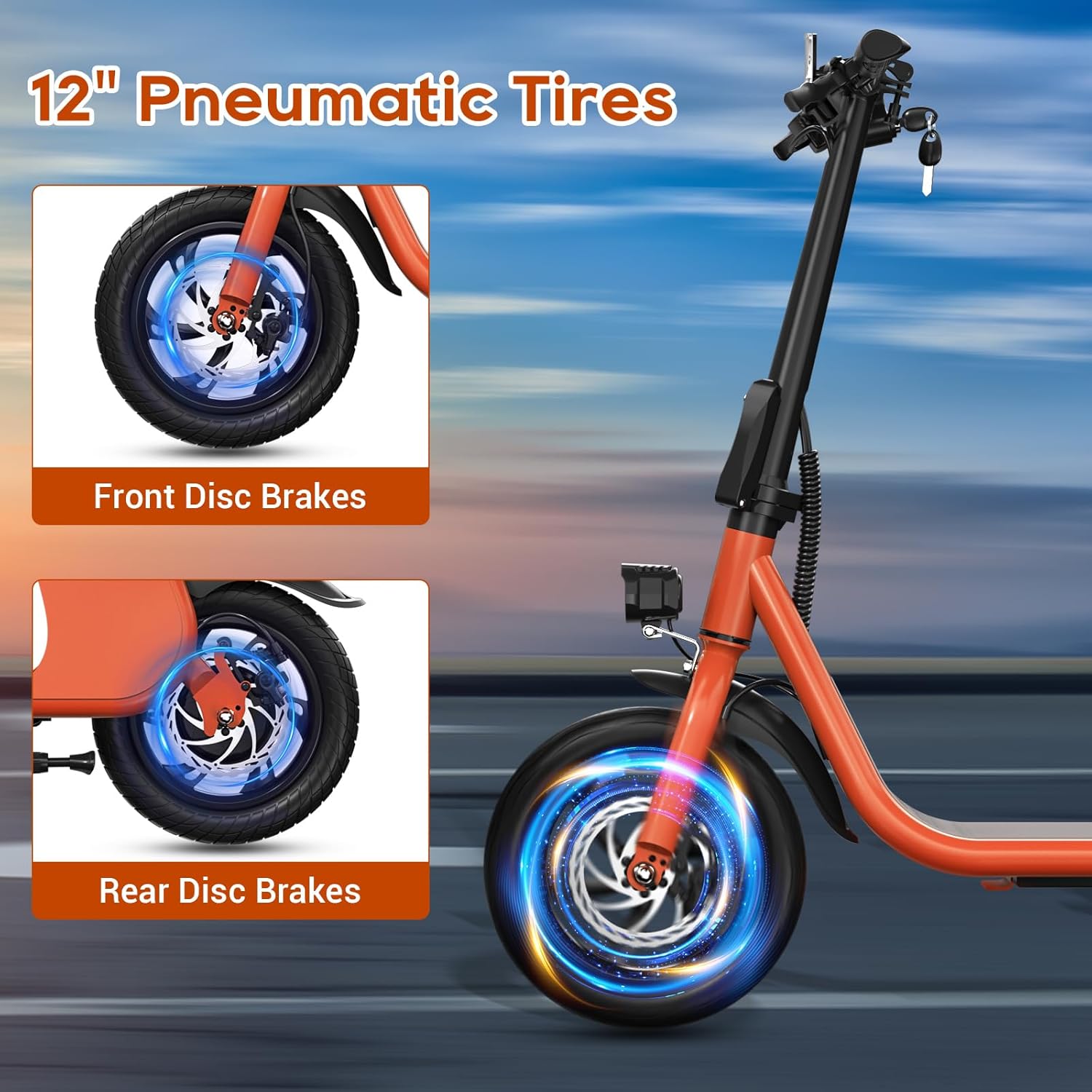 RIDWIND Electric Scooter with Seat for Adults, 450W Motor Foldable E Scooter for Adults with LCD Display,15.5MPH, 20 Miles Range, Max Load 265LB, UL2277 Certificate