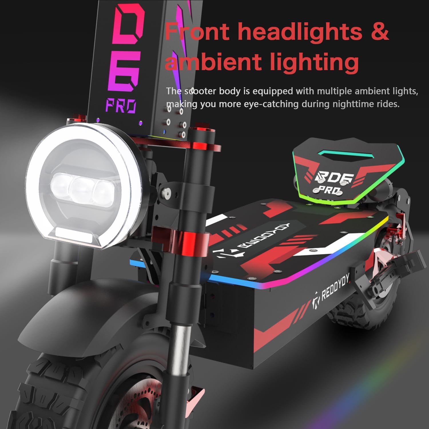 RD6 Pro Electric Off-Road Scooter - 60 MPH & High-Performance 10000W Dual Motor, 13