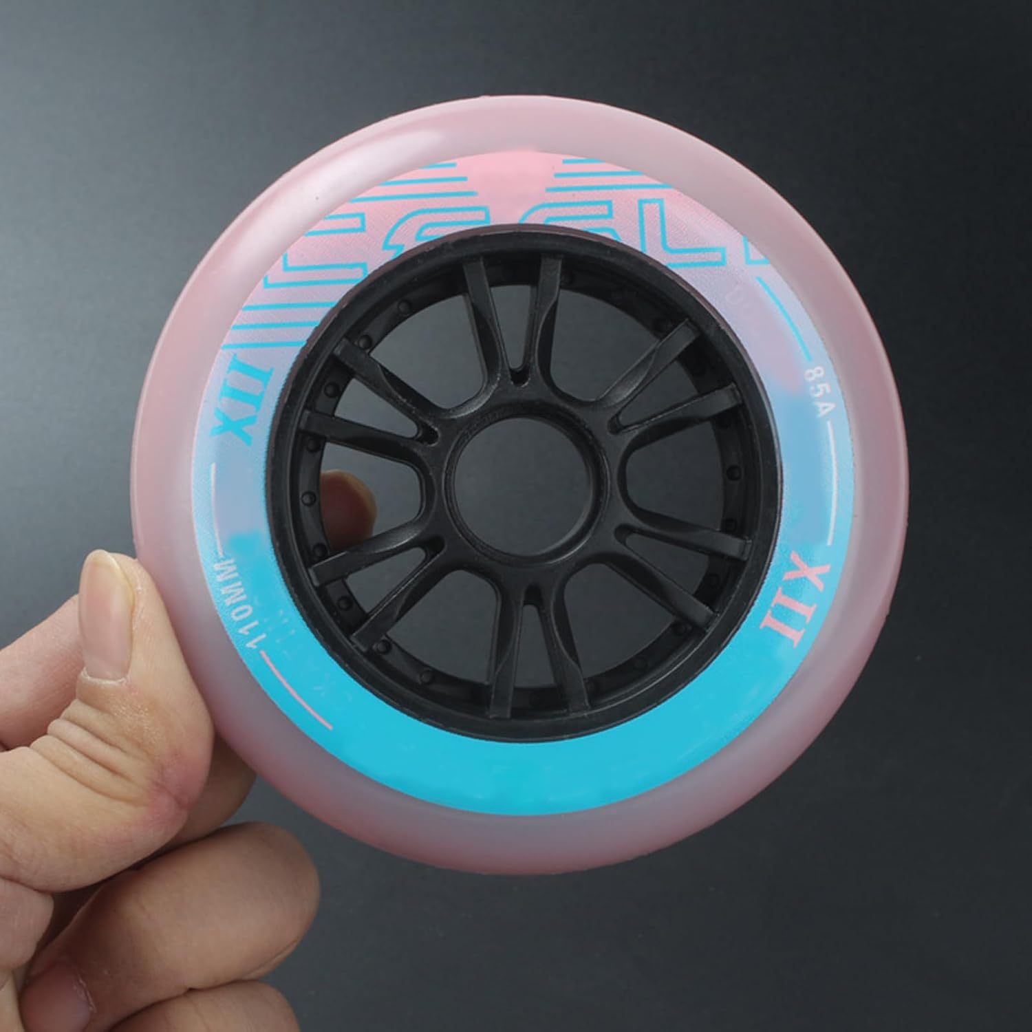 Inline Skate Wheels for Outdoor Indoor Inline Skate Replacement Wheel 90MM 100MM 110MM Big Wheel Professional Speed Inline Hardness 85A 8-Pack Pink