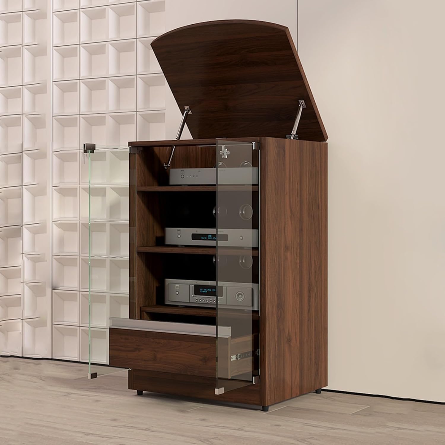 GUAWJRZDP Media Stand with Storage