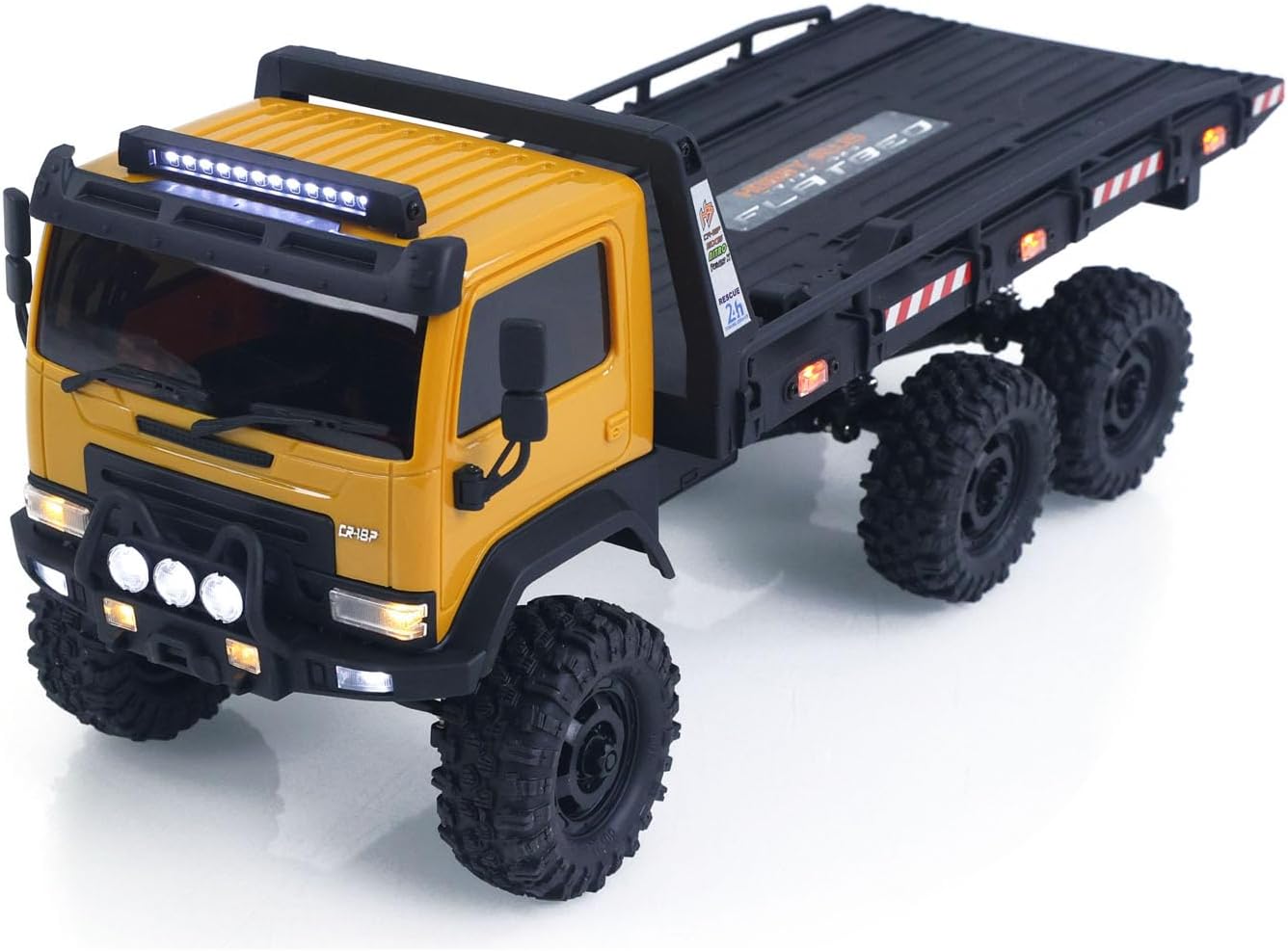 TOUCAN RC HOBBY 1/18 Remote Control Off Road Car 6X6 RC Flatbed Truck 2Speed Gearbox Flysky ESC 280 Brushed Motor 6CH Radio RTR for Adult Hobby