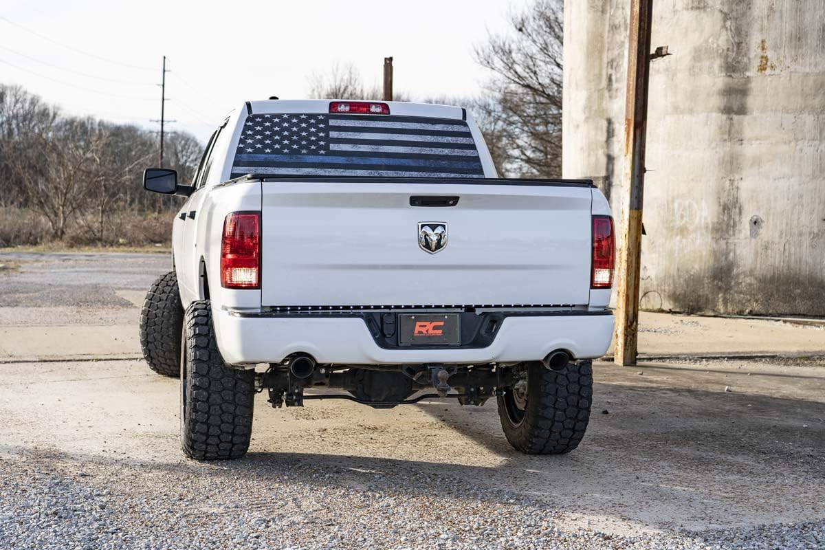 Rough Country Stainless Dual Cat-Back Exhaust for Ram 1500 (2009-2018) 4.7L & 5.7L V8 Engine - Performance Tuned, Aggressive Growl