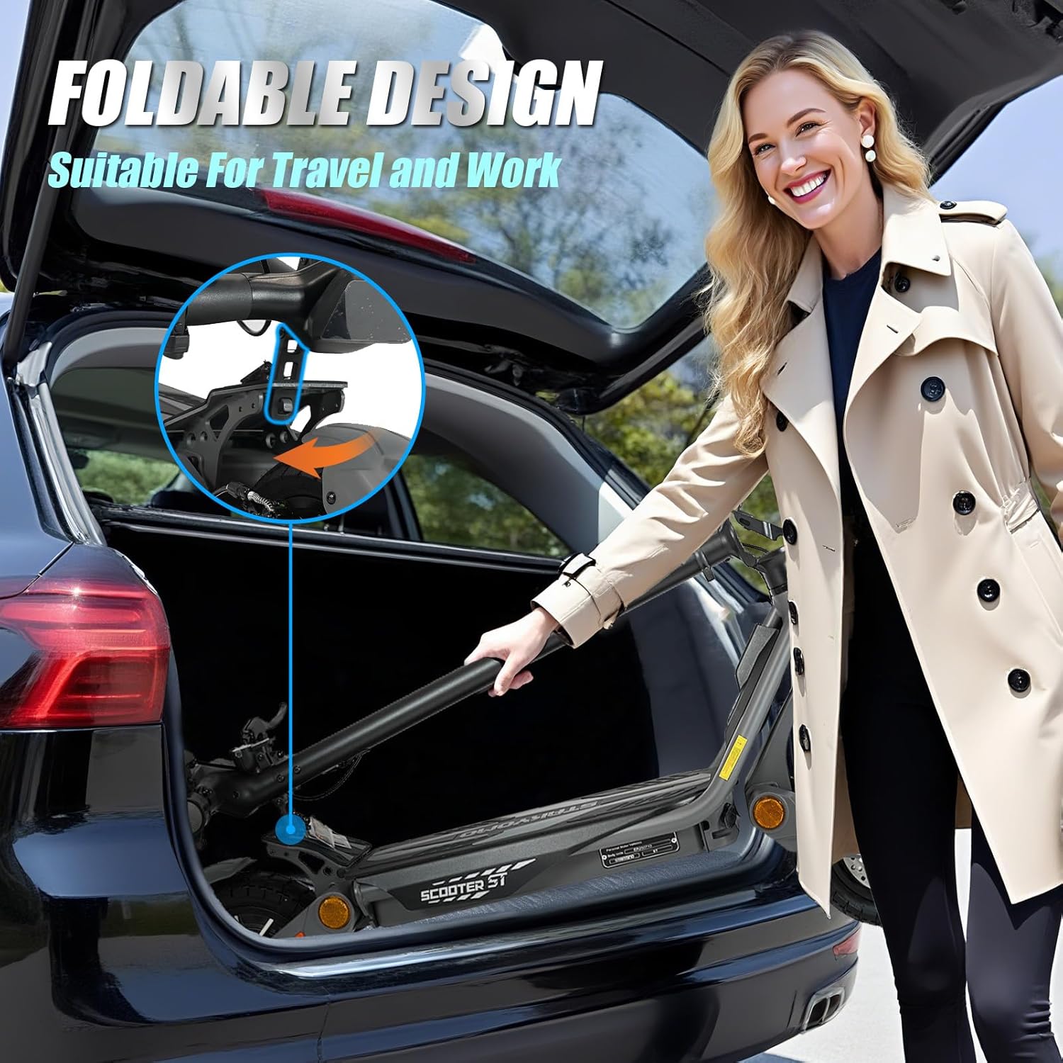 Electric Scooter for Adults, 1200/1600/5000/5600W Dual Motor Fast E Scooter, Up to 35-50 MPH Top Speed & 35-52 Miles Long Range, Dual Brake, Off-Road Tires, Foldable Scooter(UL Certificated)