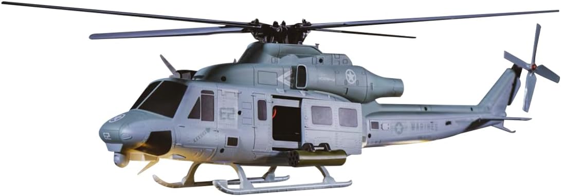 Goosky E2 UH-1Y RC Helicopter with GPS, 1/35 Scale 2.4G 6CH Dual Brushless Direct Drive RC Aircraft with Lidar Positioning, Altitude Hold and Hands-Free Hovering (BNF Version)