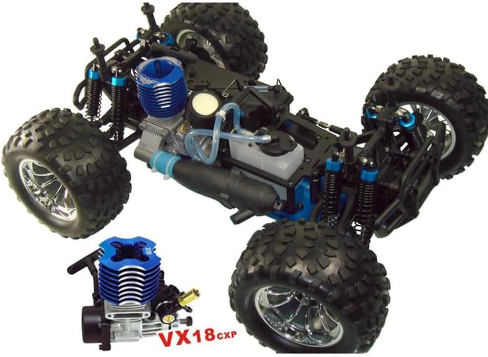 1/10 Nitro RC Truck 80KM/H Fast Nitro Gas Power Car 4WD Hhigh Speed Off Road Climbing Truck Buggy for Adult 18CXP Gas-Engine Remote Control Truck RTR Hobby Racing Vehicle Short Course Crawler