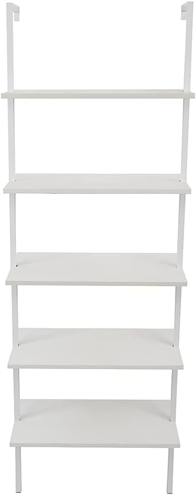 HIHELO Book Case Modern trapezoidal Bookshelf, 5 Layers, Industrial Metal Bookshelf, Storage Shelf, for Living Room Bookshelves (Color : Gold)