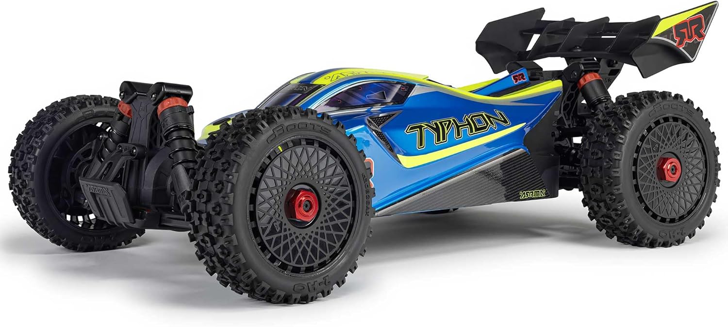 ARRMA RC Car 1/8 Typhon 4X4 223S BLX BRUSHLESS Buggy RTR (Battery and Charger Not Included) with DSC Blue/Yellow, ARA4306V4T4