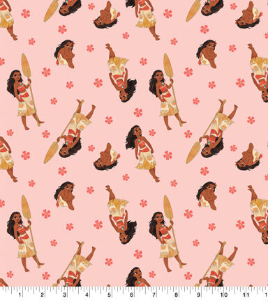 Disney Princess Moana Floral Cotton Fabric