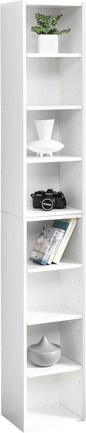 KELERDUN 8 Tier Tall Narrow Bookshelf, 71