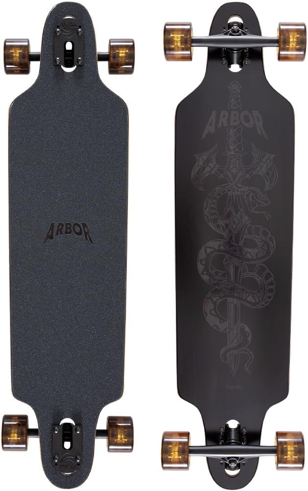 Arbor Journey Nightfall Zeppelin 26″ Longboard Complete – Compact Cruiser Skateboard with Directional Deck Shape, Premium Maple Construction, Smooth Carving & Urban Commuting Ride