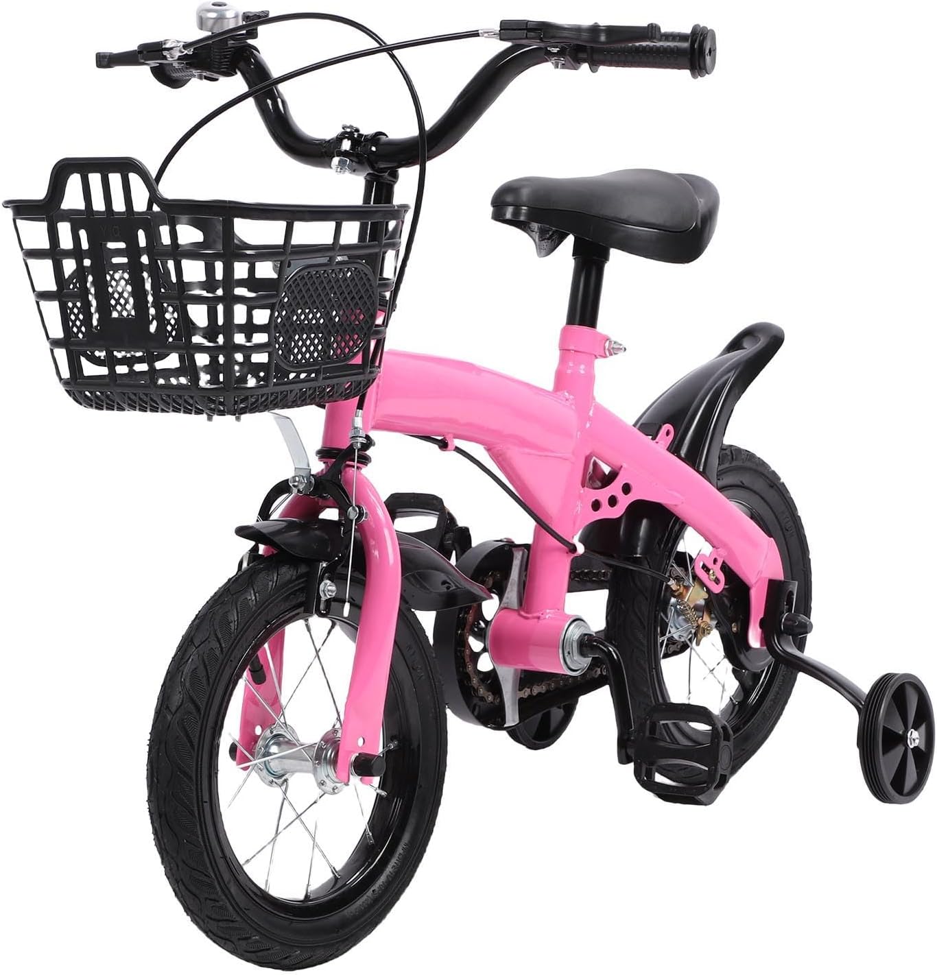 Kids Bike,12 Inch Children Bike with Training Wheels Basket for 3 to10 Years Kids Boys Girls