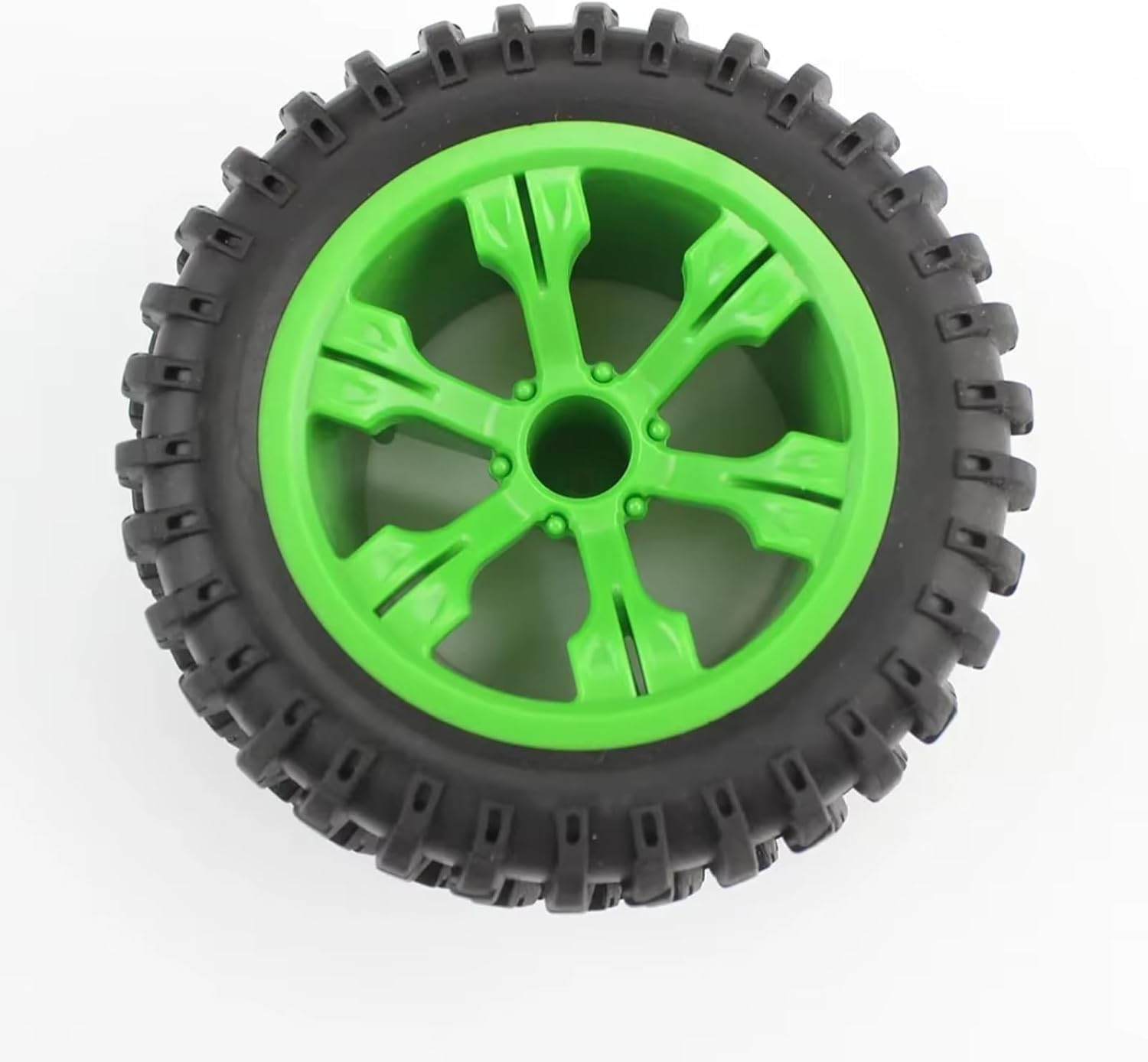 Compatible with WLtoys 12428 12427 1/12 Accessory Parts Off-Road Car Wheel Rims RC Rubber Car Tires RC Car Accessories(Green)