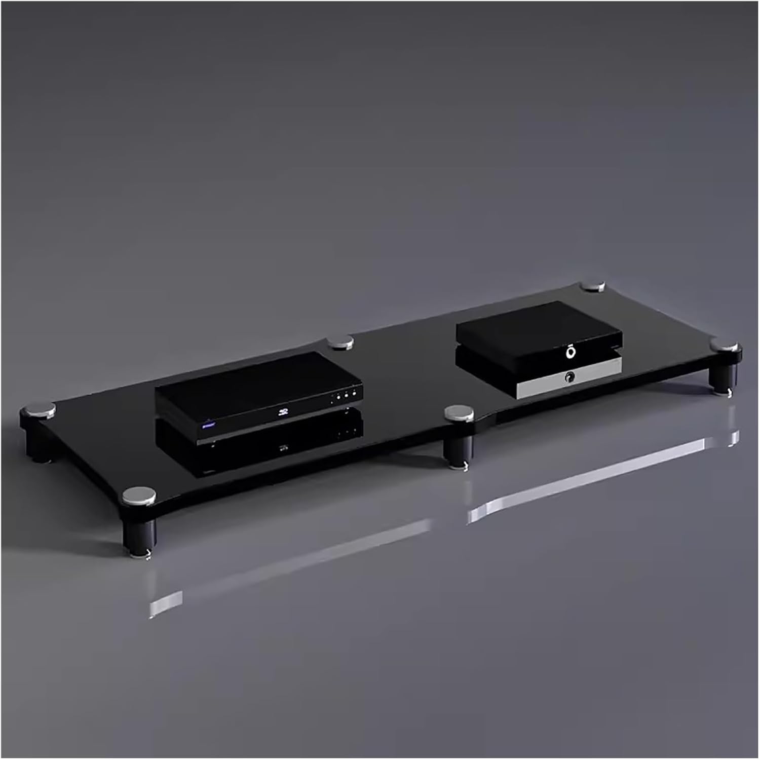 YLLFFLL Large Capacity Stereo System Cabinet Audio Equipment Rack Black