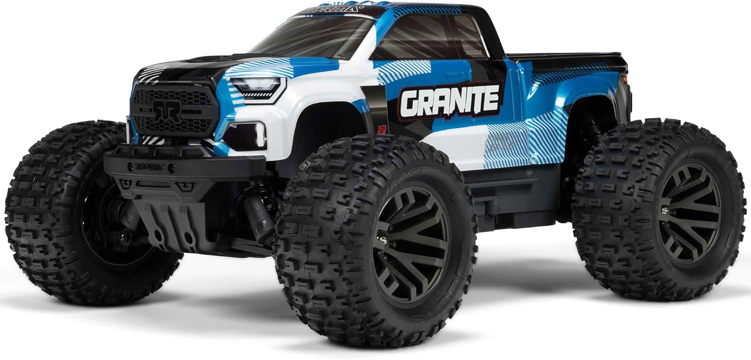 ARRMA RC Truck 1/10 Granite 4X4 223S BLX BRUSHLESS Monster Truck RTR with DSC, Blue, ARA4302V4T1