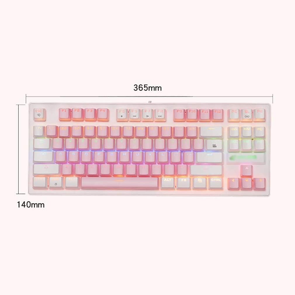 Laptop Keyboard Mechanical Keyboard Wired Gaming Keyboard LED Rainbow Gaming Backlit Mini Compact Gaming Keyboard Compatible with PC/Computer Keyboard (Color : 2)