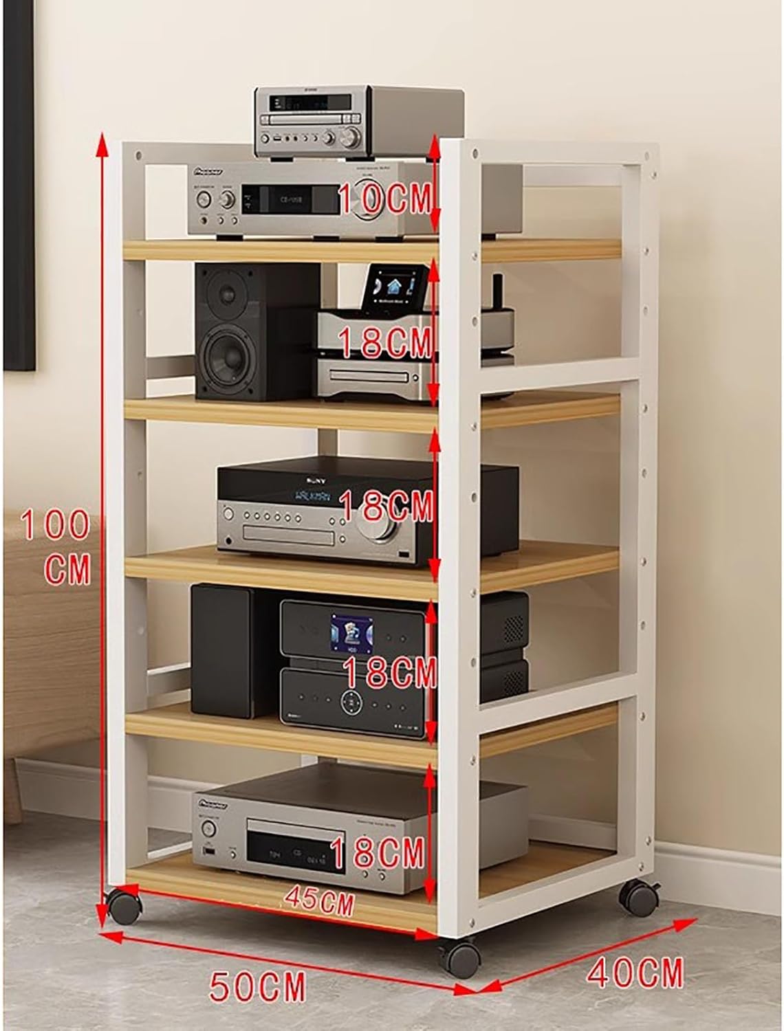 HOFSSI Metal Steel Frame Amplifier Rack - Stylish CD Player Stand