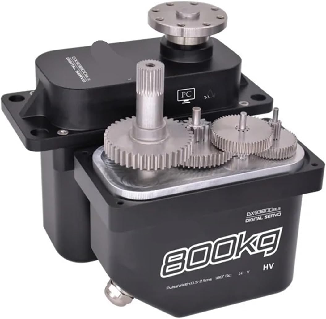 800KG High Pressure CNC Aluminum Shell Metal Gear Brushless Waterproof 1/5 Scale Giant Servo for Large Models
