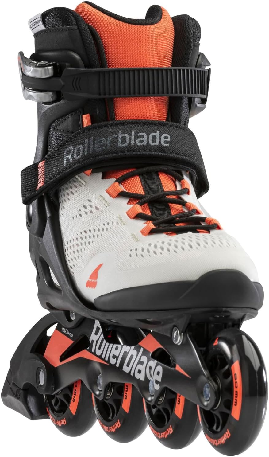 Rollerblade Macroblade 80 W Inline Skates, Freestyle and Urban Women's Inline Skates with Buckle Closure, Grey/Coral