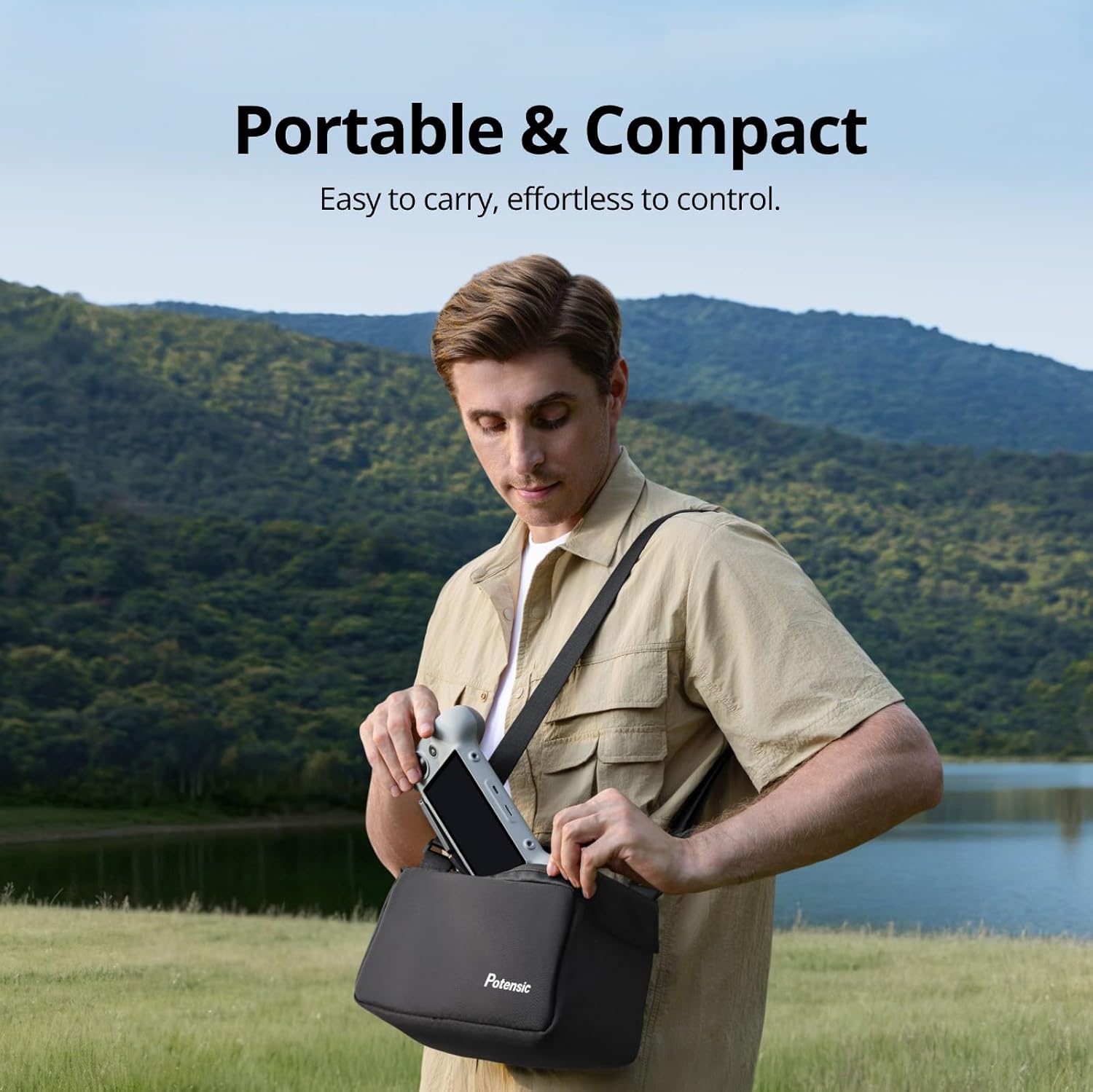 Potensic PTD 1 Remote Controller, 5.5-inch 1080P Full HD Display, 10KM Transmission, 6400 mAh Capacity, Up to 3 Hours of Battery Life, 32GB Storage, Compatible with Atom 2 Drone Only