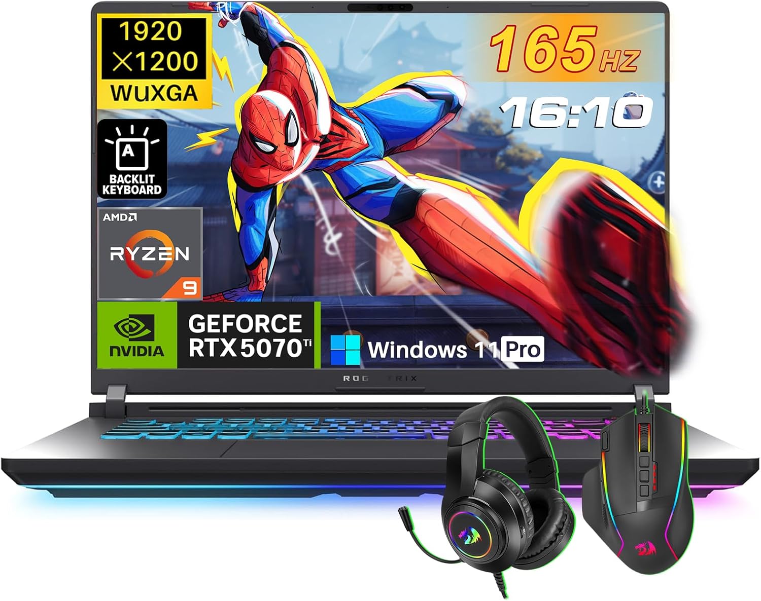 ASUS ROG Strix G16 Gaming Laptop, 64GB DDR5, 4TB SSD, AMD Ryzen 9 8940HX(Up to a 5.3 GHz), NVIDIA GeForce RTX 5070 Ti, 16