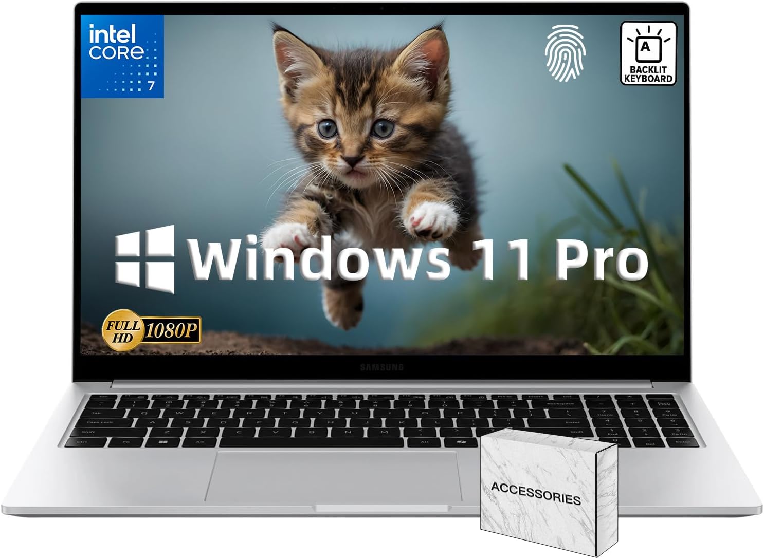 Samsung Galaxy Book4 Business Laptop - w/Accessories, Intel 10-Core 7-150U, 15.6