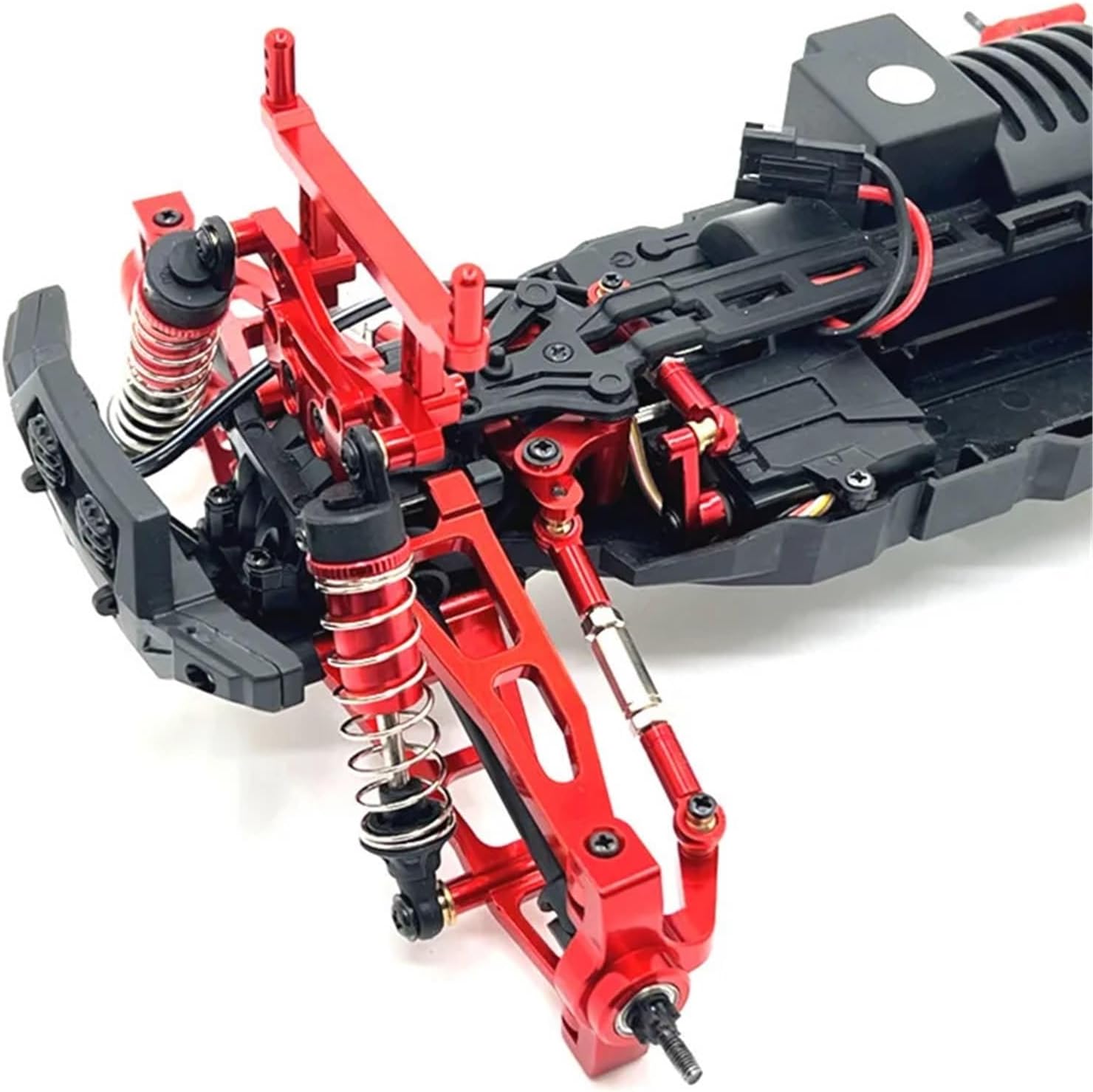 For KYAMRC G161 G162 G169 1/16 Metal Steering Cup Suspension Arm Shock Tower Link Body Post Kit RC Car Upgrade Parts Accessories Models(Red)