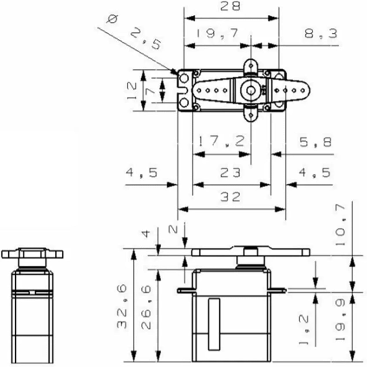 Digital Hollow Shaft DS215MG V8.0 Swash Plate RC Helicopter(DS215MG x2)