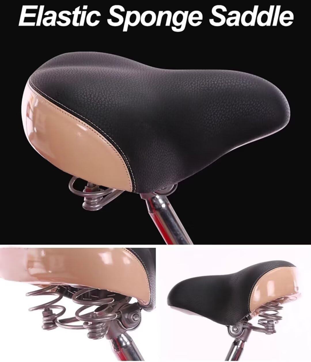 Folding Adult tricycles with Back seat,Elderly Rickshaw Pedals Tricycle,Trike,3 Wheels Bicycles for Hanging Out and Traveling,Front and Rear Brakes (Black)