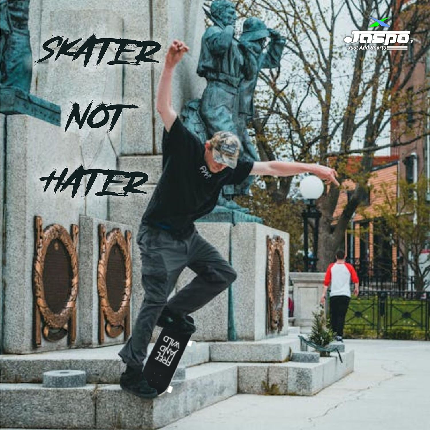 Jaspo Street King Skateboard for Adults & Kids - 7-Layer Canadian Maple Wood Deck, 31