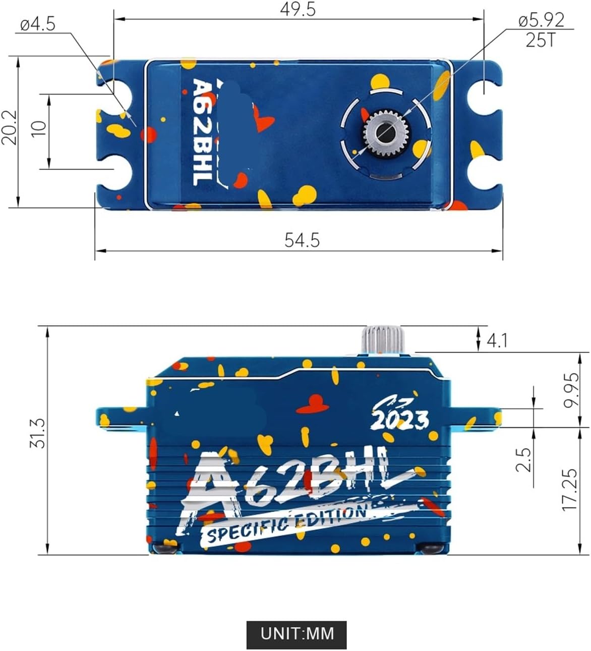 A62BHL 2S 8.4V 20KG Brushless Motor Programmable Servo Suitable for 1/10 1/18(A62BHL 4Set)