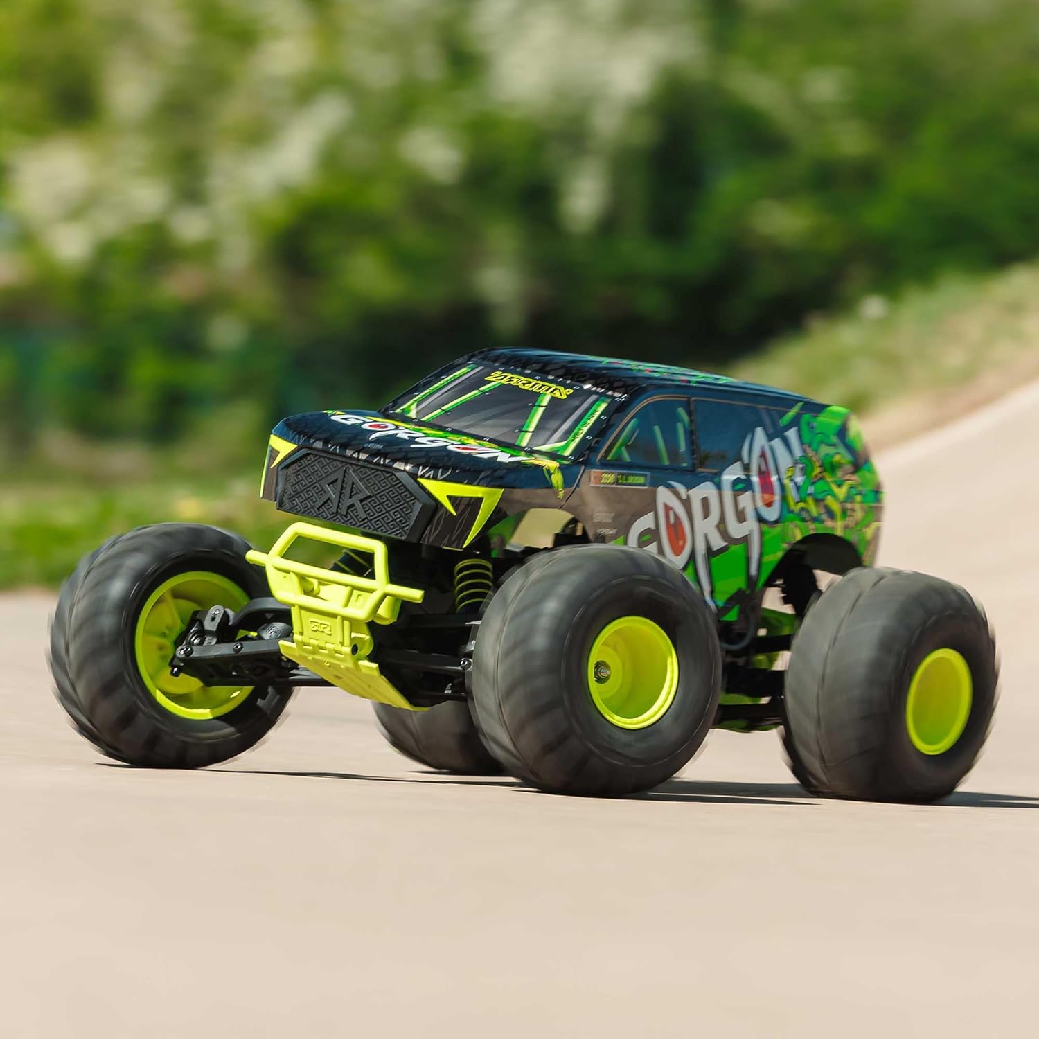 ARRMA RC Truck Gorgon 2 Wheel Drive MT1/10 RTR (Ready-to-Run with Battery and Charger Included) Smart 3300 7C S120 USB Yellow ARA3230ST1