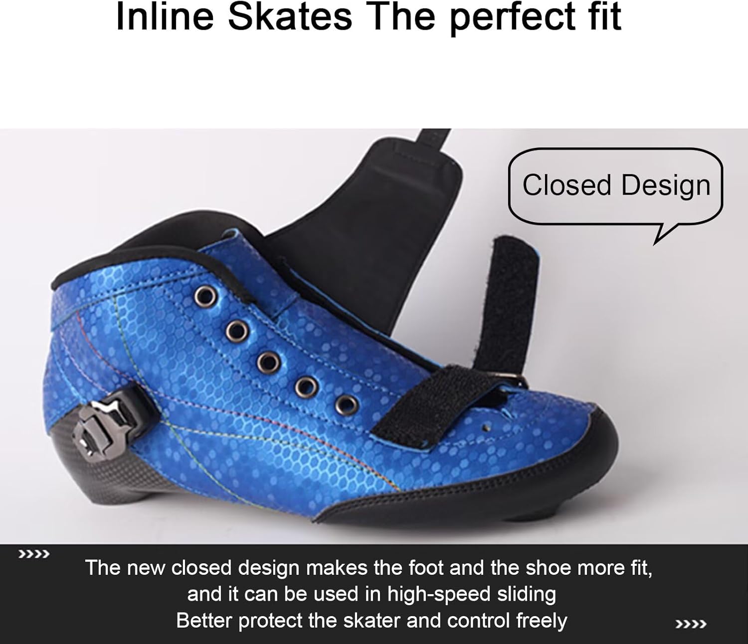 Men's and Women's Inline Roller Skates - 4 Wheels Professional Speed Skating Blades Shoes Outdoor & Indoor Ideal for Boys Girls