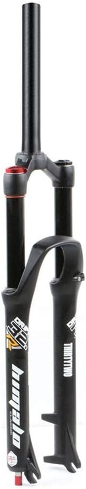 Magnesium Alloy Bicycle MTB Suspension Fork 26/27.5/29 Inch, 160mm Travel Mountain Bike Air Fork - Black (Color : Straight Manual Lockout, Size : 27.5 inch)