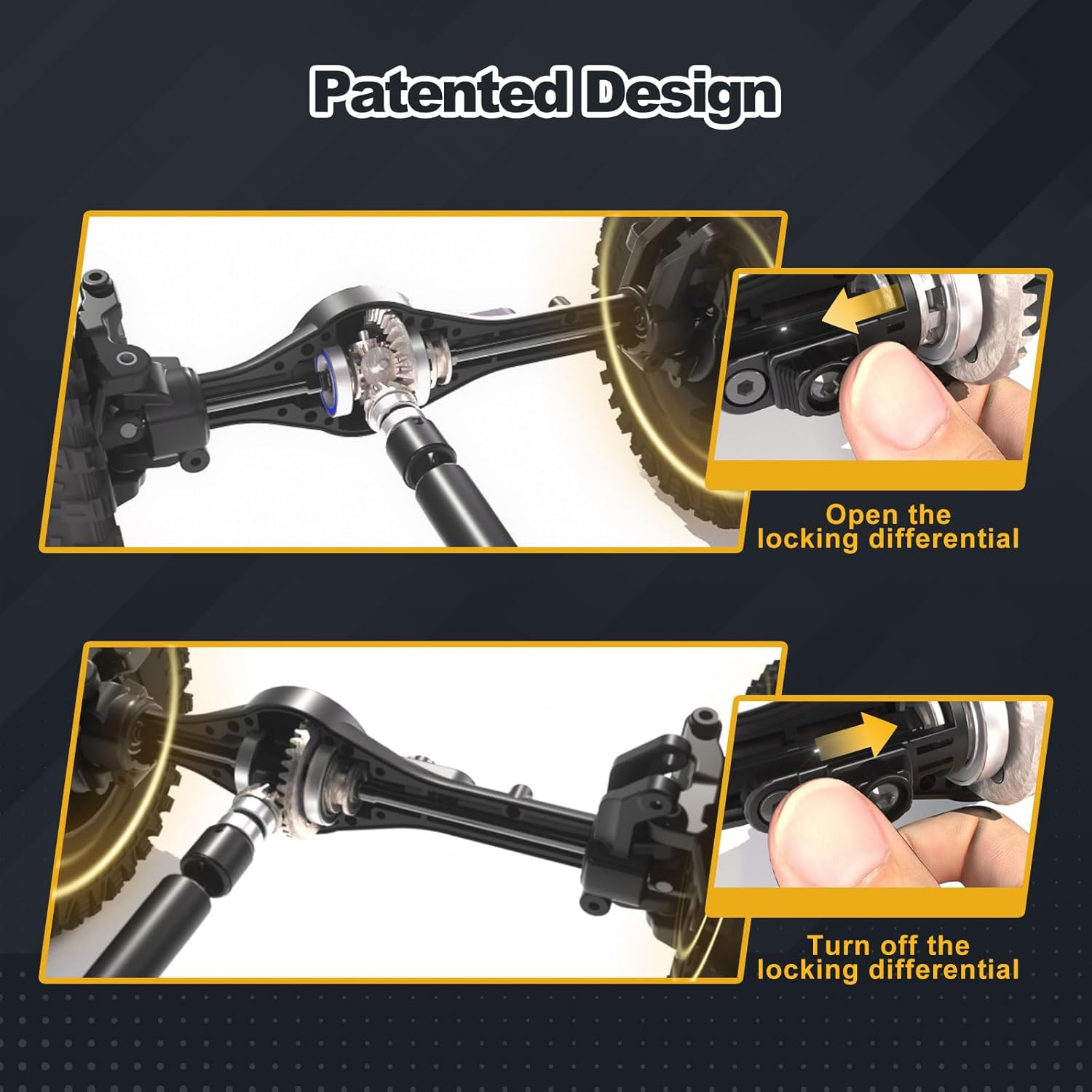 YKHOBBY 1/10 RC Crawler YK41011 4X4 Rock Crawler RTR (Comes with Everything Needed to Run)-Yellow