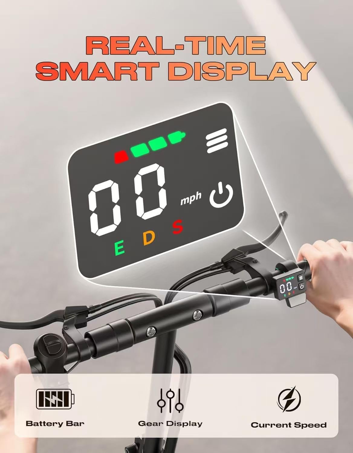 Electric Scooter for Adults with Seat, 1500W Peak Motor, 45-Mile Range, 25Mph Fast Speed, 48V 13AH Battery, Heavy Duty 300+ lbs, Dual Disc Brake, 10