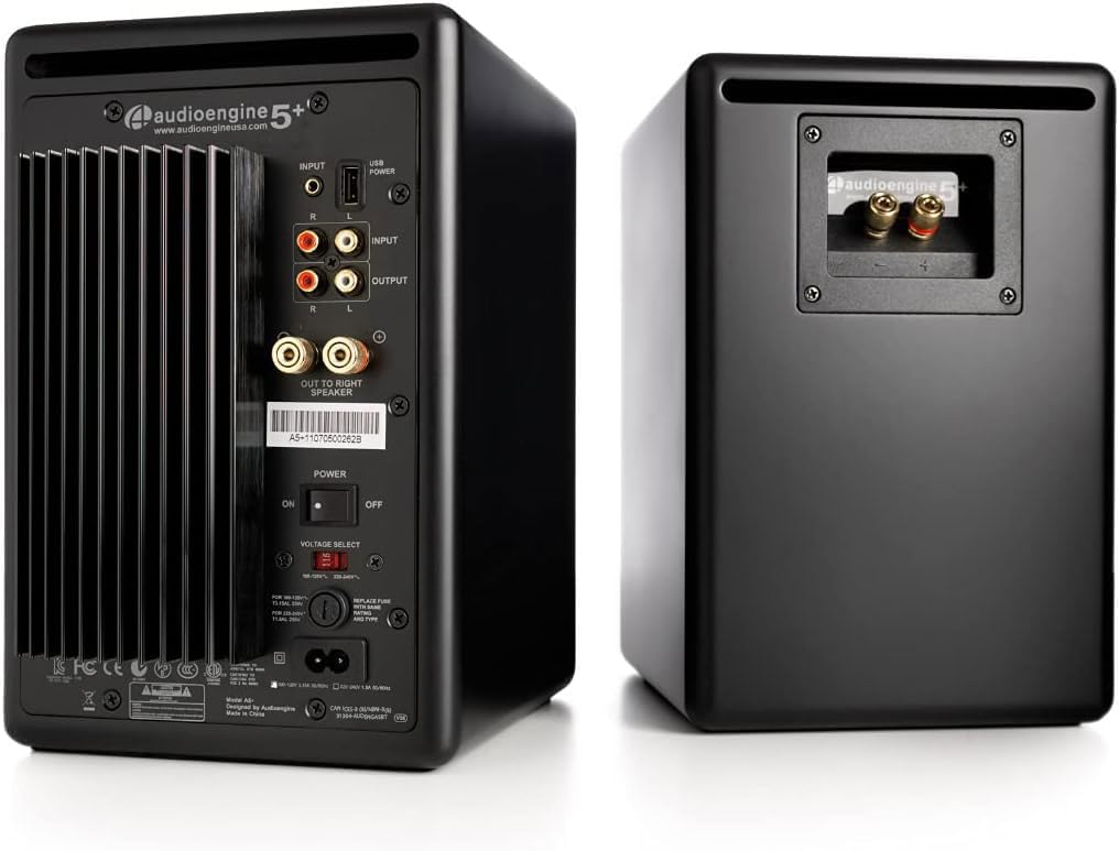 Audioengine A5+ Powered Bookshelf Speakers 150W High-Fidelity Studio Monitors for Music