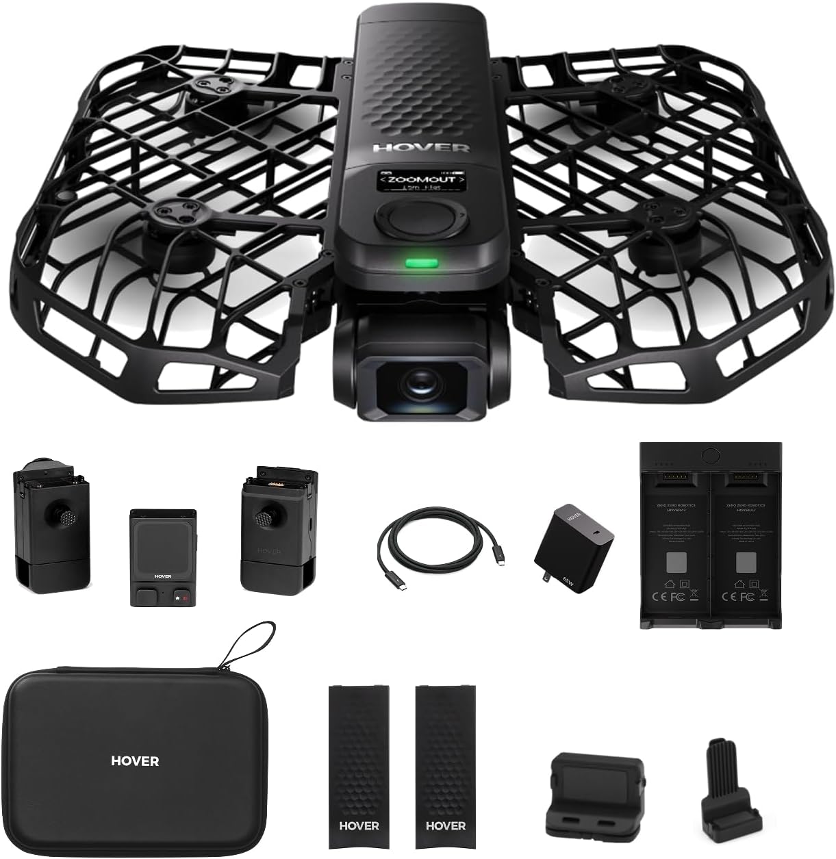 HOVERAir X1 PRO 4K Drone with Camera, Foldable Action Flying Camera with 42 KM/H Follow Speed, 15+ Fully Automatic Flight Modes, Fly Anywhere with OmniTerrain, SmoothCapture 2.0(Fly Joy Combo)