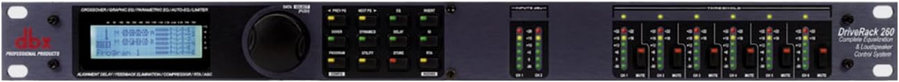 dbx DriveRack 260 2x6 I/O Loudspeaker Management System (Crossover, Graphic EQ, Parametric EQ, Auto-EQ, and Limiter)