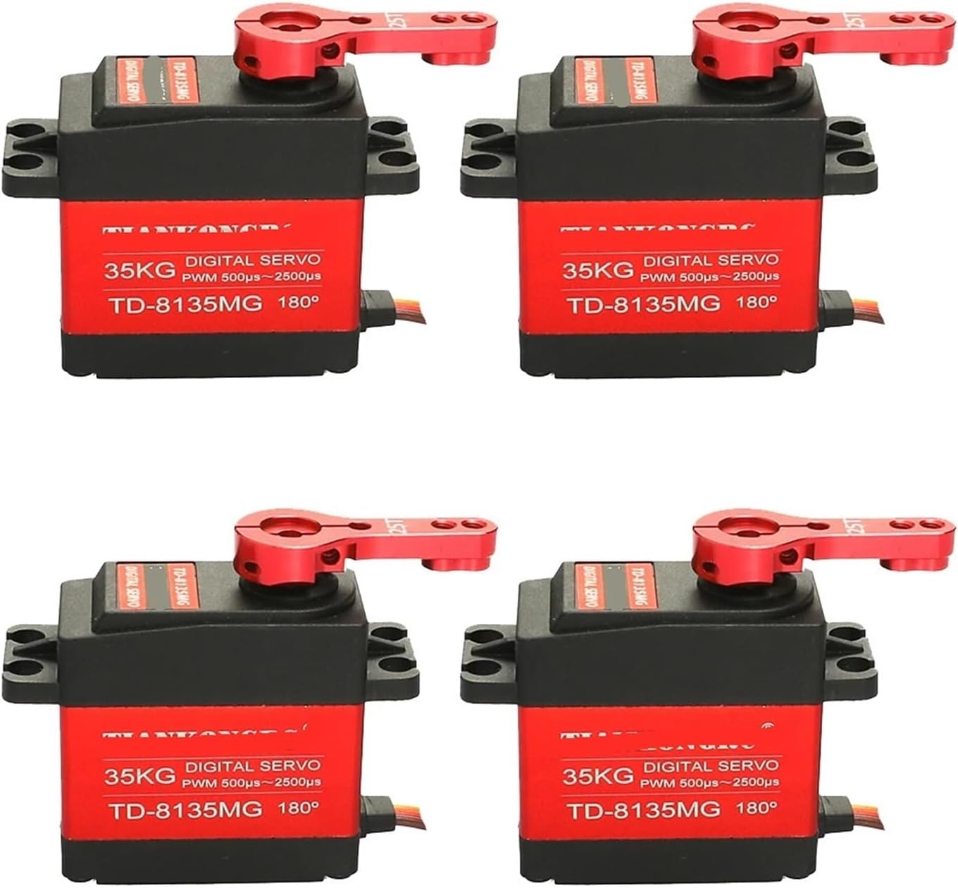 4pcs/Batch Waterproof Servo 20KG 25KG 30KG 35KG Large Metal Gear Digital Servo(35kg 270Degree Arm)