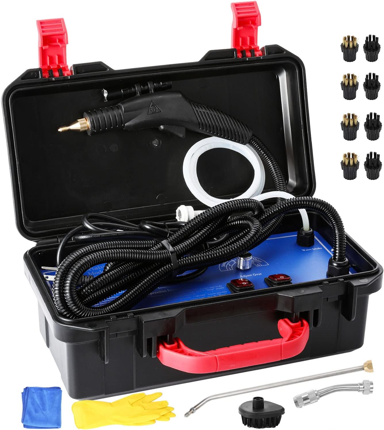 Moongiantgo 1700W Handheld Steam Cleaner with A Set of Small Brushes（4 brushes）