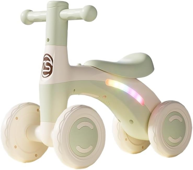 Wiggle Car Balance Bike with 4 Wheels Scratch-Resistant Indoor Outdoor Toddler Riding Toy with Steering Limit(Light Green)