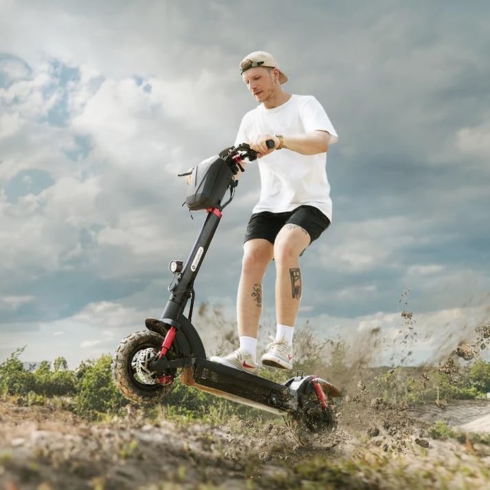 isinwheel Electric Scooter Adults, 22-37 Miles Long Range, 21-28 MPH Max Speed, 1000/800/500W Motor Escooter for Adults Commuting, Foldable E-Scooter with Turn Signal & Dual Shock Absorbers