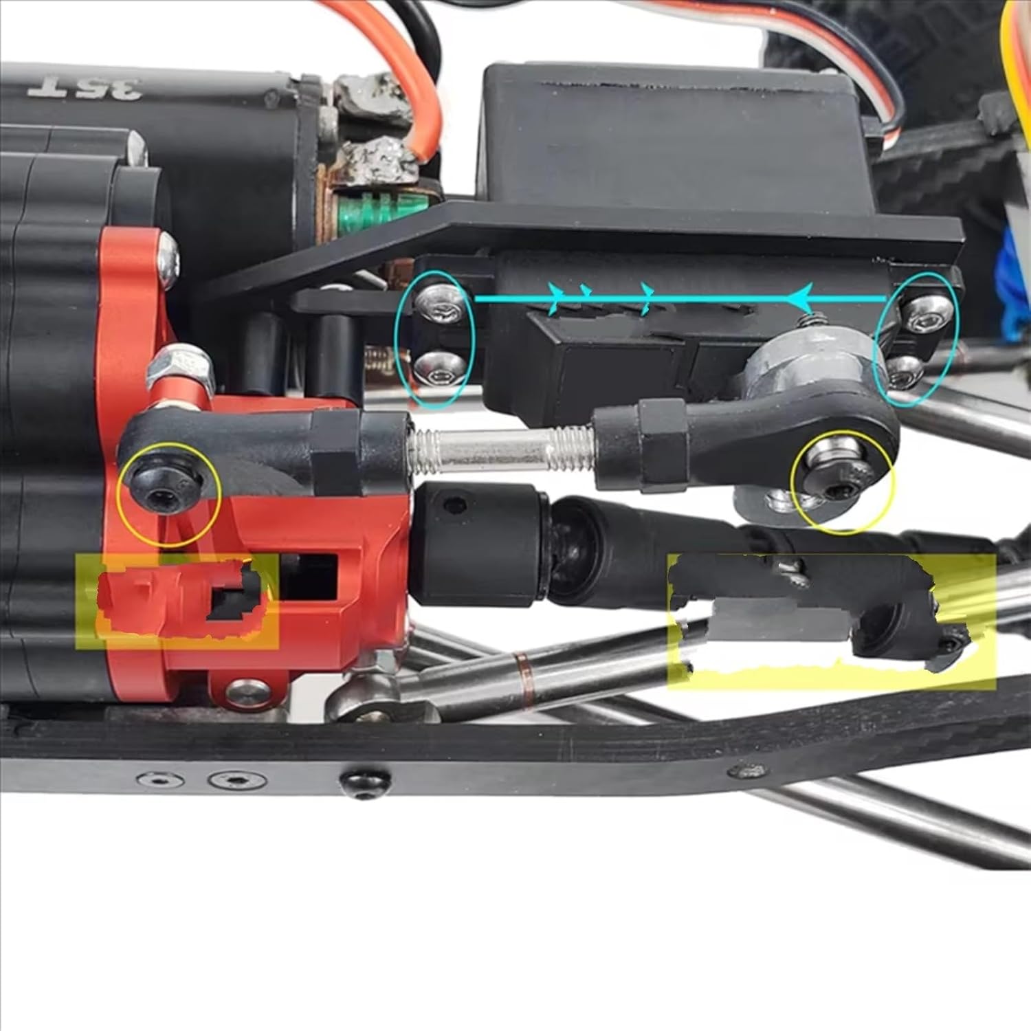 RC Gearboxes For Axial For SCX10 AX10 For Wraith Black 1/10 Metal Complete Gearbox Transmission Box With Dig Gear 1 Speed RC Crawler Car