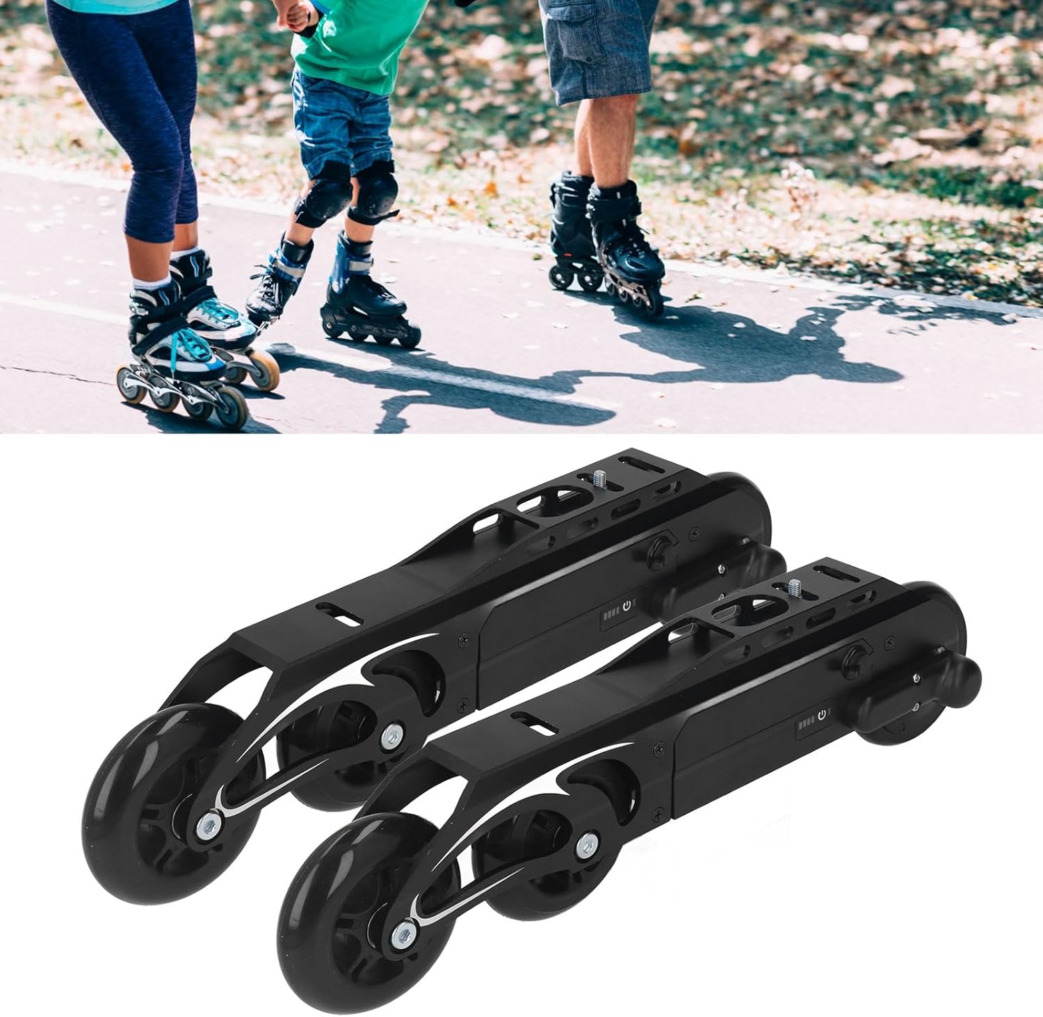 Electric Roller Skate Electric Inline Skates Roller Skate, Composite Frame Good Workmanship Dual Wheel Drive Electric Roller Skate for Remote Control for Effortlessly Smoothly